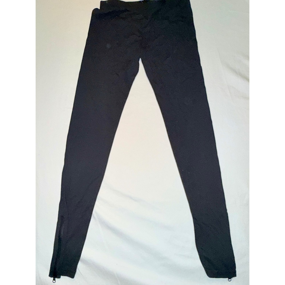 Capelli NY Jersey Leggings Women Small Black NWT Faux Leather Ankle Zip